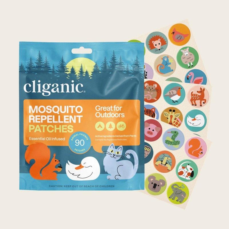Cliganic Mosquito Repellent Patches - Animal Design for Kids