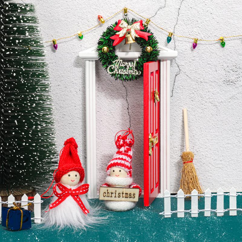 22 Pcs Christmas Elf Door Girl Fairy Doors