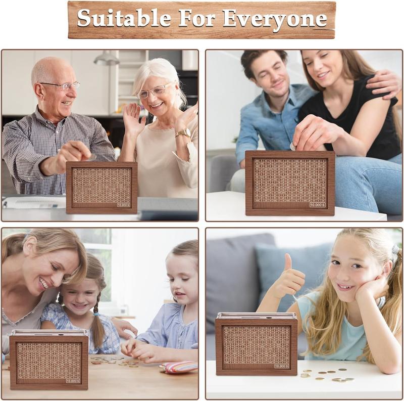 Cash Vault Wooden Savings Box,