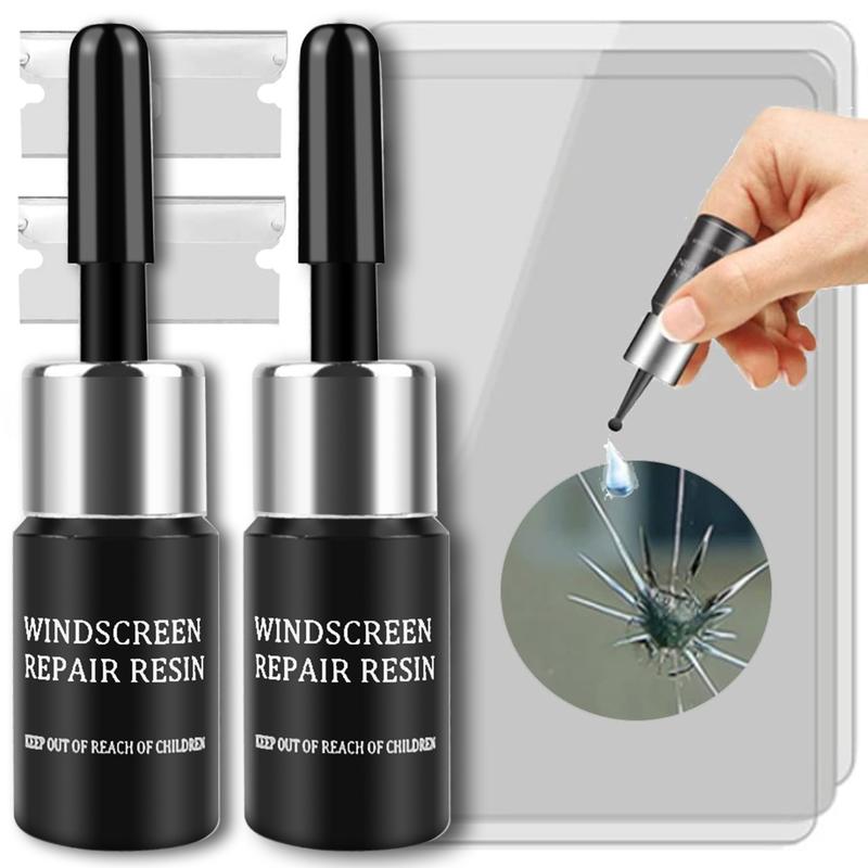 2025 Updated Windshield Repair Kit, Car Crack Kit Glass with Resin for Repairing Auto Glasses Windshield/Cracks/Chip/Bulls-Eye/Spider Web