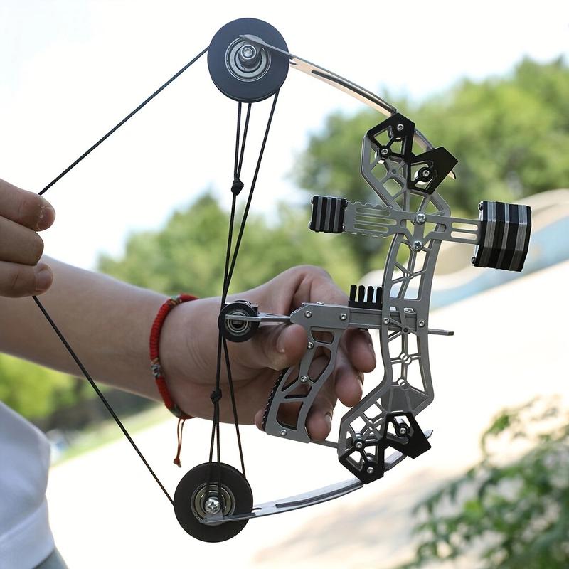 Mini Compound Bow Kit Toy with Arrows and Target for Archery Practice