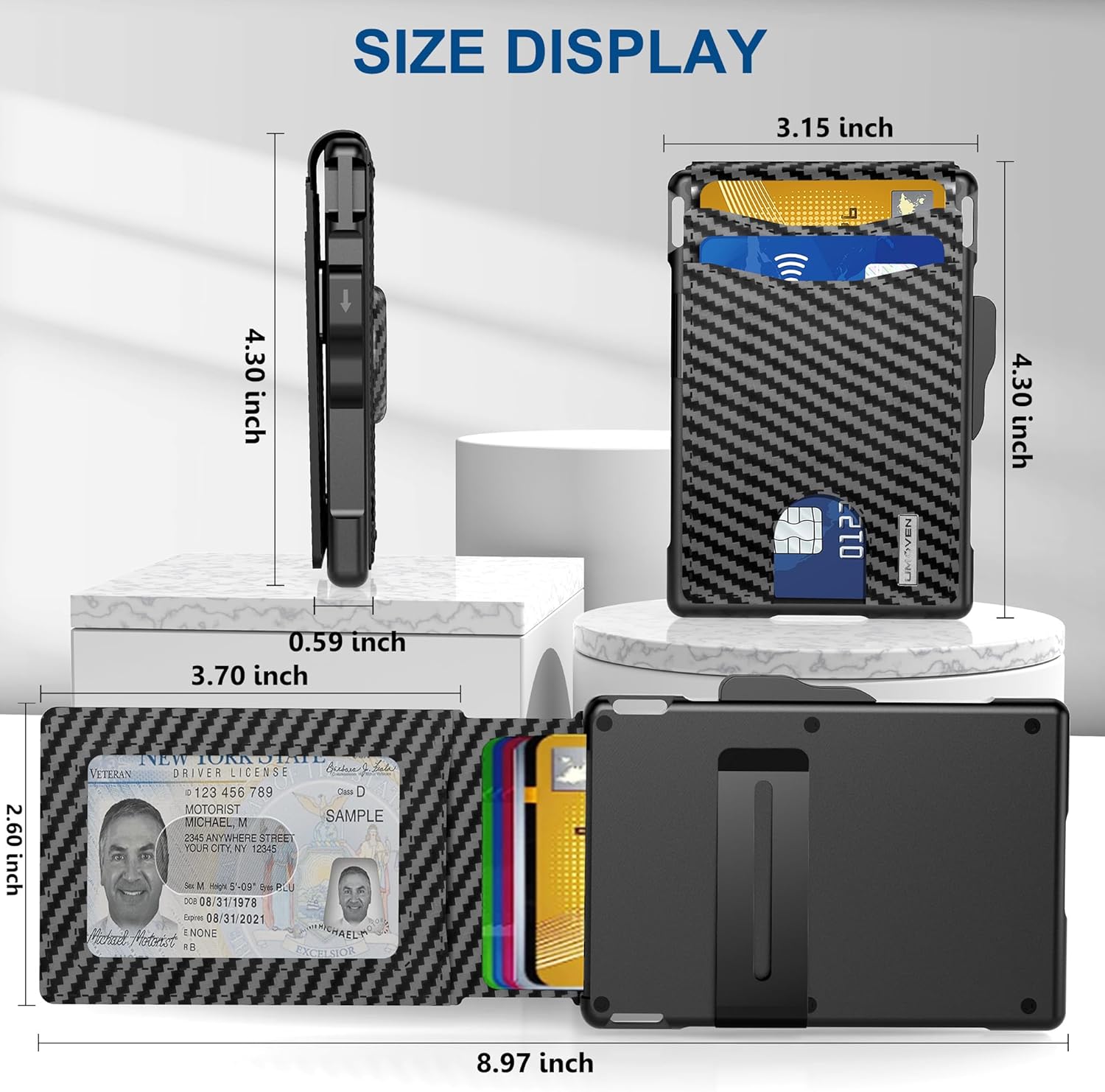 Men's Business Style Pu Leather Card Slots for AirTag,