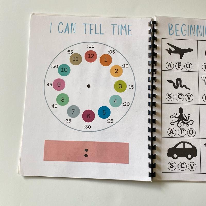 Kindergarten Learning Book - Alphabet Tracing, Letter Tracing, Shapes, Sight Words, Counting, Adding, Subtracting, Rhyming, Time Telling and More