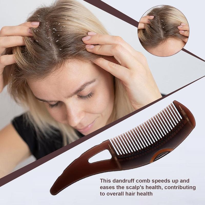 CEA Beauty Efficient Dandruff Comb for Women Men - Scalp Massage Comb with Unique Hollow Teeth for Healthy Hair Growth Haircare Heatless(2pcs)
