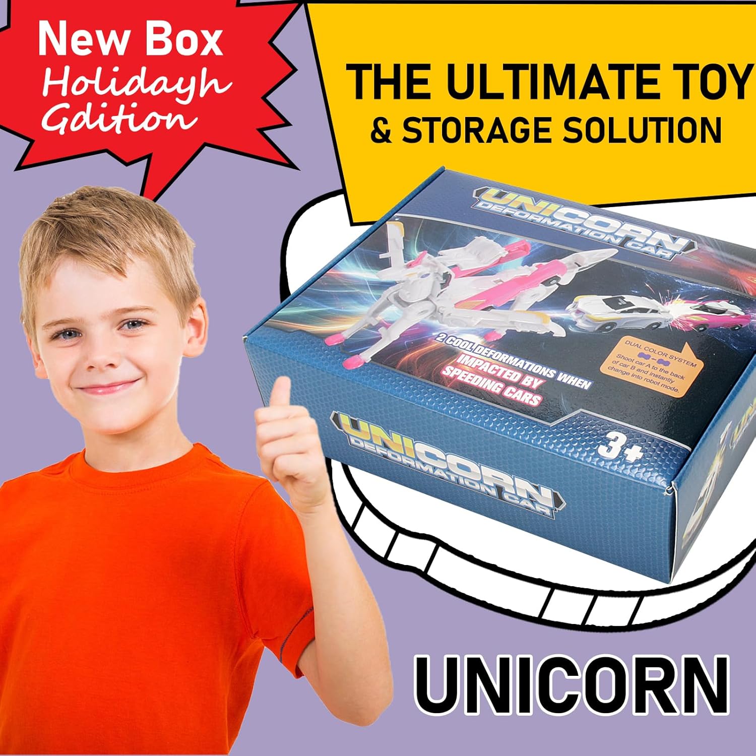 Ultimate Transforming Unicorn Car Toy - Collision to Magical Unicorns!