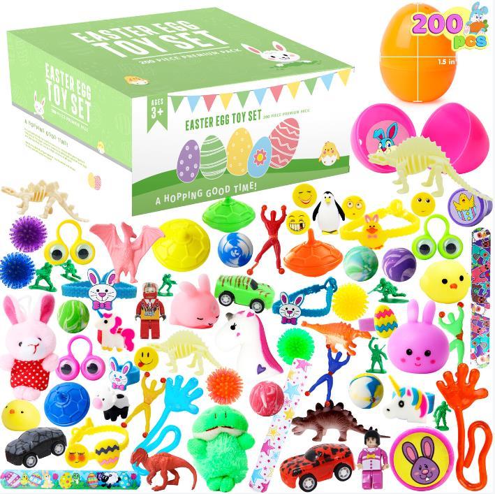 2.5in Prefilled Easter Eggs Toys and Stickers for Easter Egg Hunt