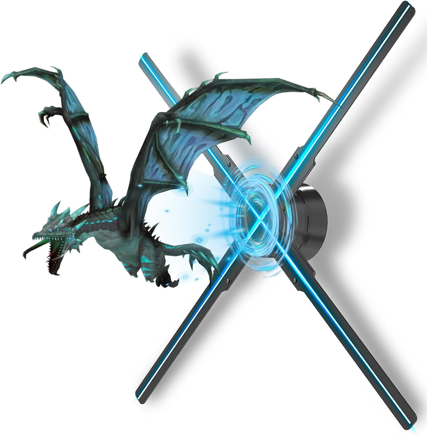 3D Hologram Fan, 52cm 3D Hologram Projector HD LED Holographic Christmas Tree Advertising Display with Remote Bluetooth WiFi