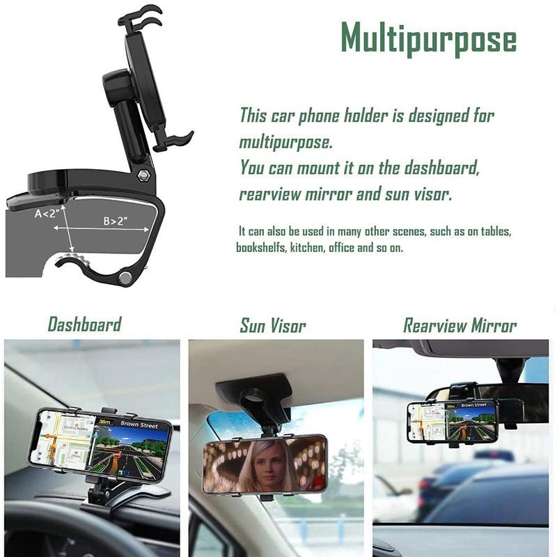 360 Degree Rotation Dashboard Car Phone Holder,Suitable for all mobile phones
