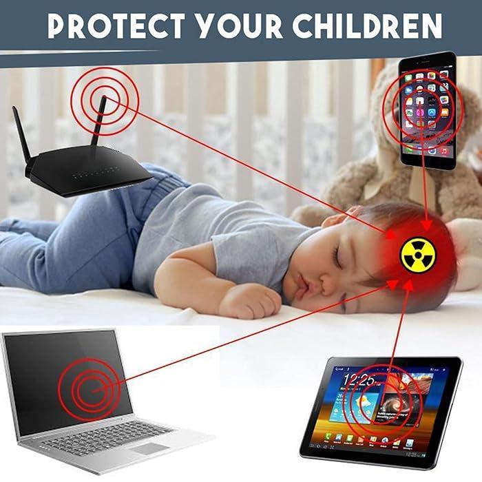 EMF Protection Anti-Radiation Quantum Shield for Phone, Airpods, Fridge, and Laptop - 96.43% Less Mobile Radiation Electronic Accessories