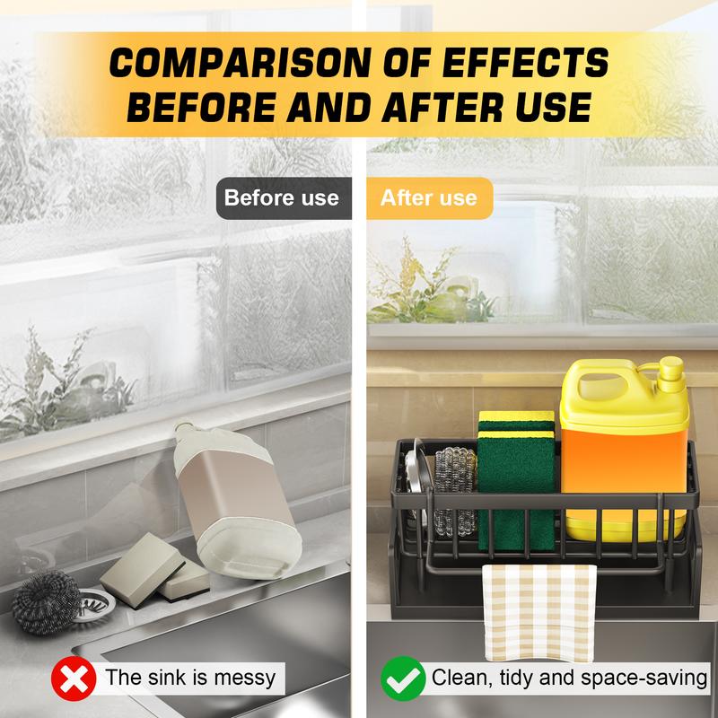 Stainless Metal Sponge Drain Holder,Multifunctional Storage Rack,