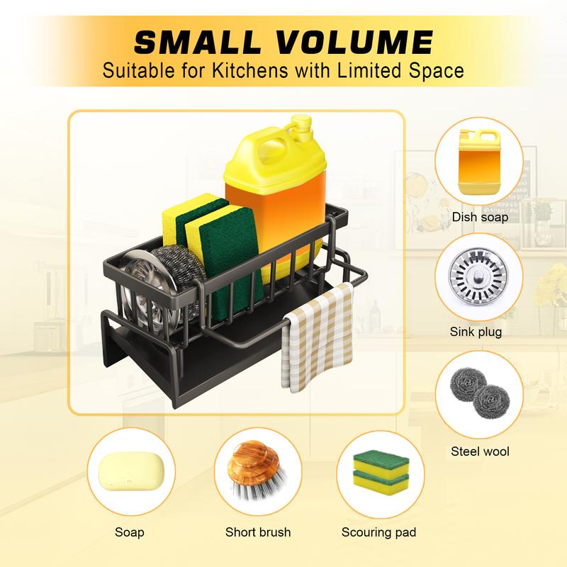 Stainless Metal Sponge Drain Holder,Multifunctional Storage Rack,