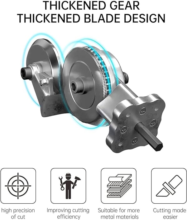 Upgraded Electric Drill Plate Cutter,For Cutting Various Metals Materials AS Iron, Whiteboard, Steel, Copper, Aluminum