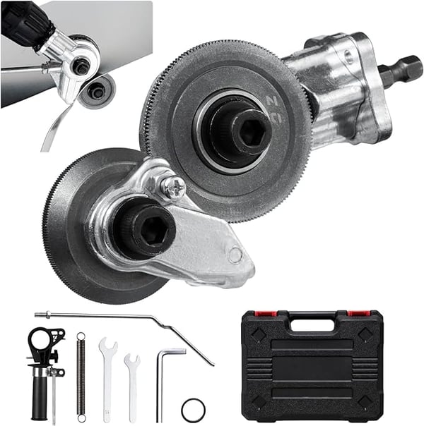 Upgraded Electric Drill Plate Cutter,For Cutting Various Metals Materials AS Iron, Whiteboard, Steel, Copper, Aluminum