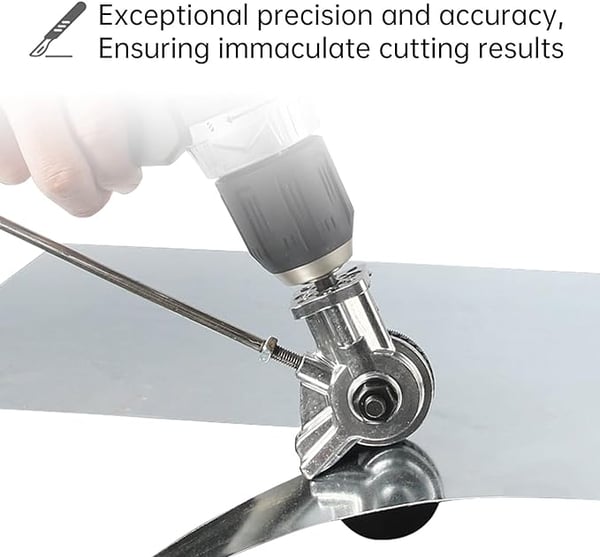 Upgraded Electric Drill Plate Cutter,For Cutting Various Metals Materials AS Iron, Whiteboard, Steel, Copper, Aluminum