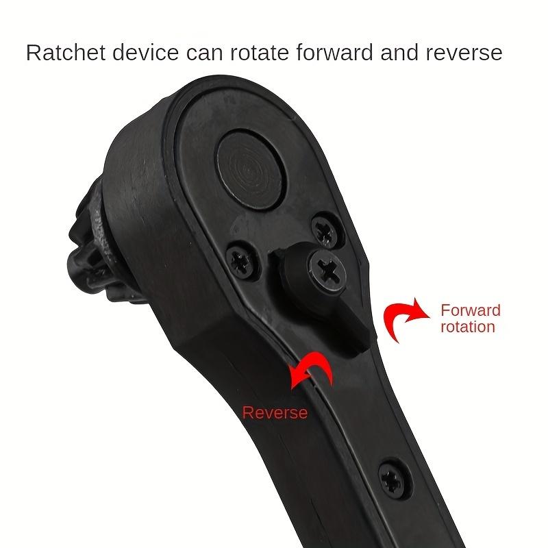 4pcs iron drill wrench,  exchange head key, fast gear with 3 gears, forward and reverse rotation, anti-skid handle