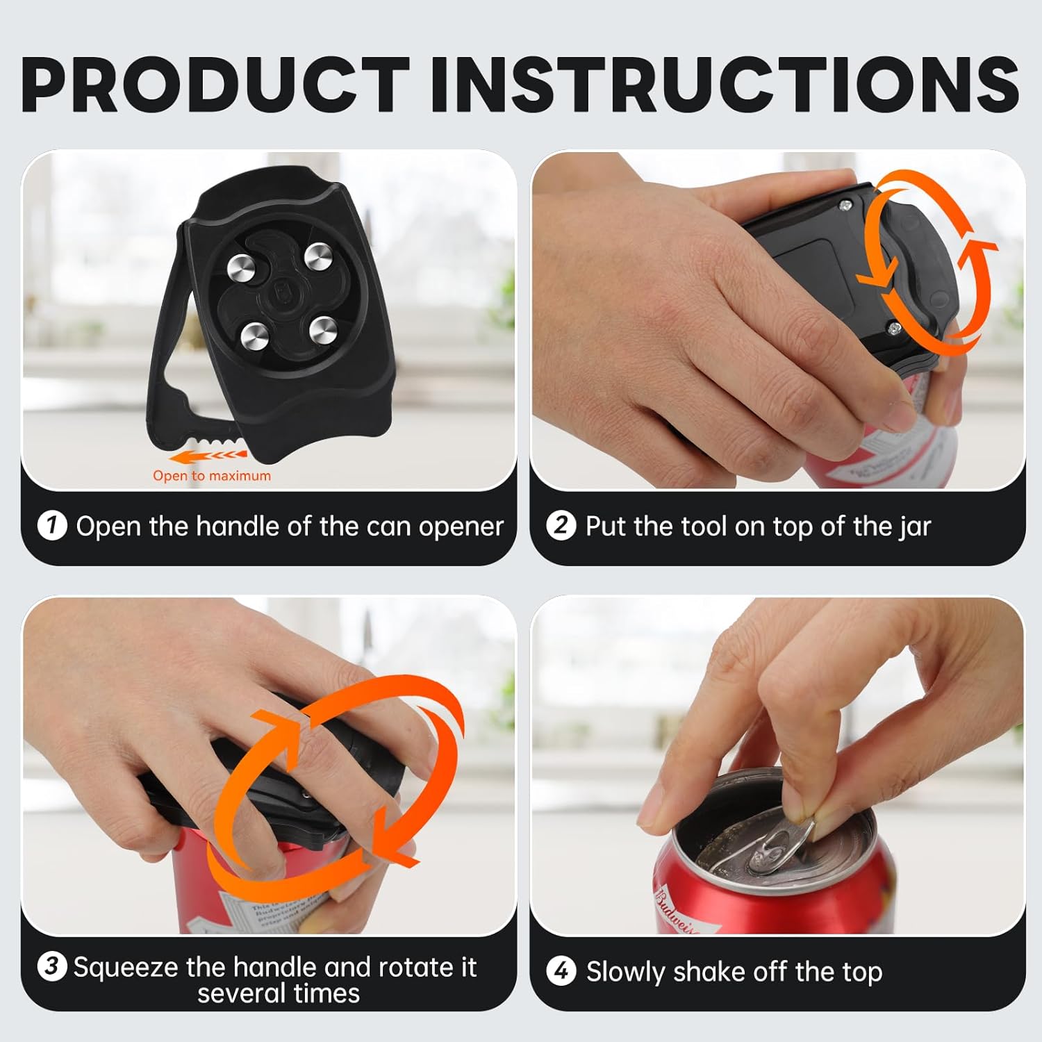 Multifunctional Can Top Bottle Opener,