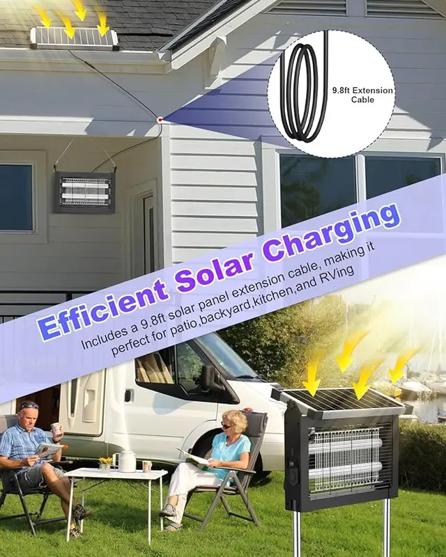 AUKFA Solar Bug Zapper Outdoor, Waterproof