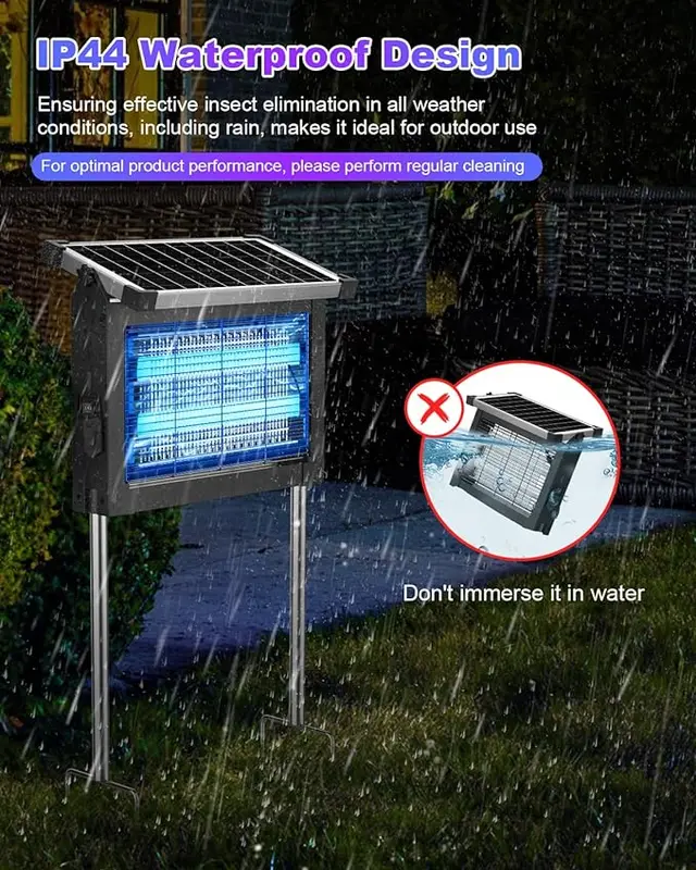 AUKFA Solar Bug Zapper Outdoor, Waterproof