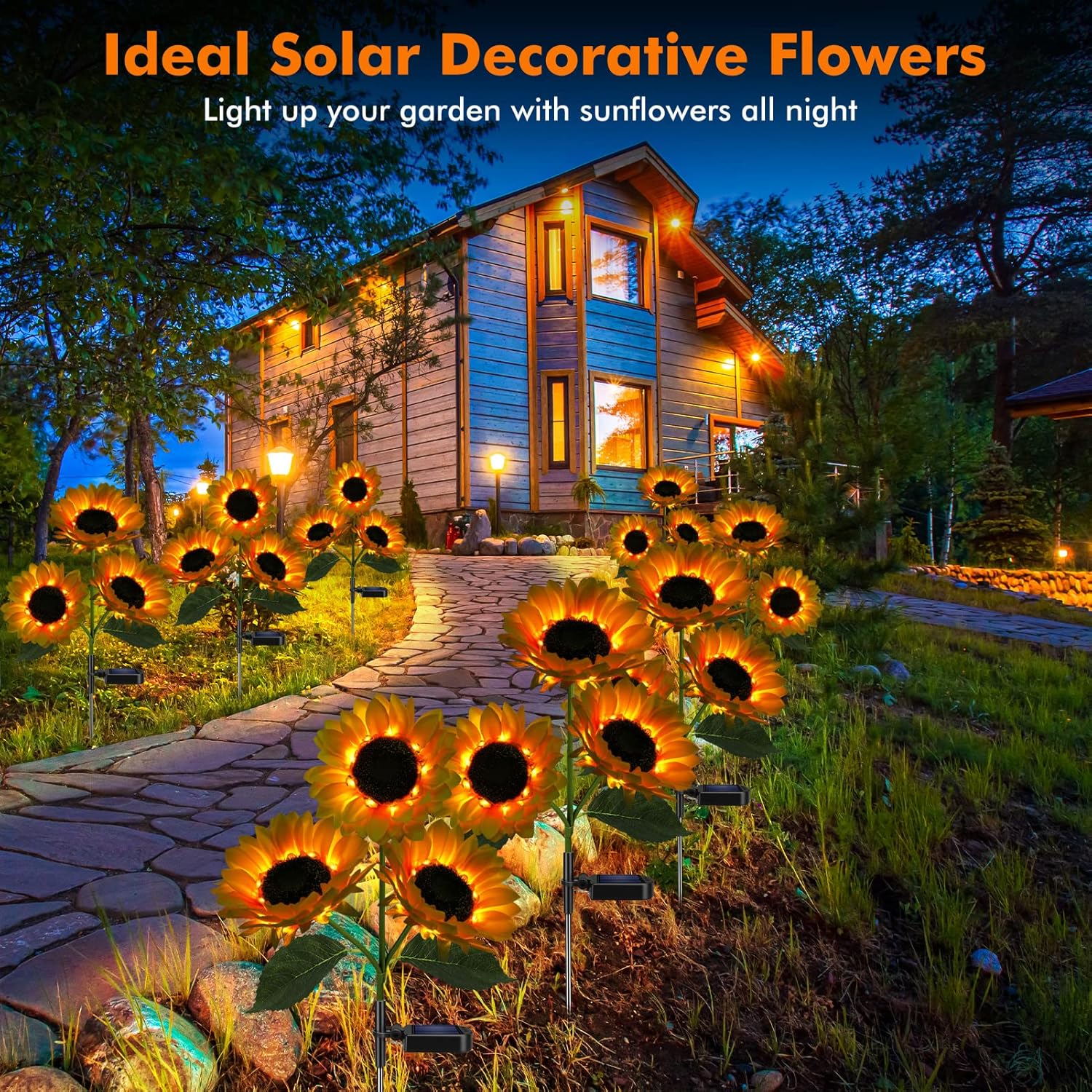 Solar LED Sunflower Garden Lights