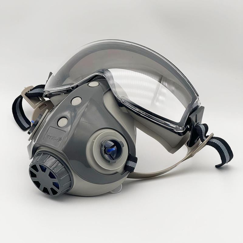 Dust-proof Integrated Respirator Mask Tools, Reusable Half Mask with Goggles