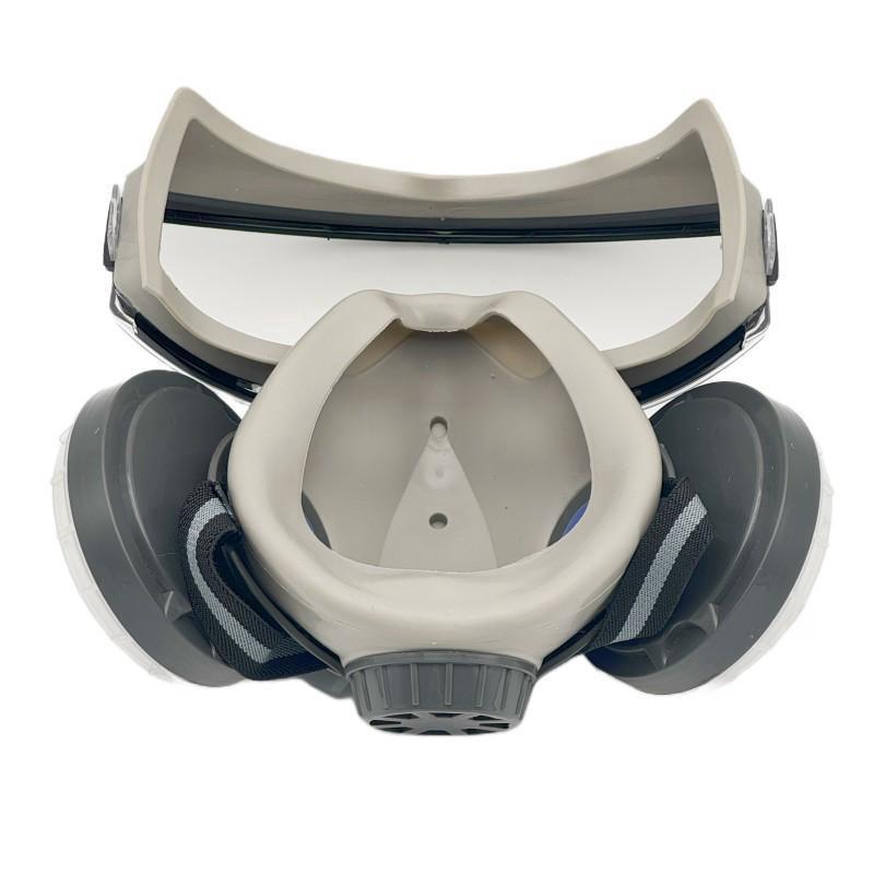 Dust-proof Integrated Respirator Mask Tools, Reusable Half Mask with Goggles