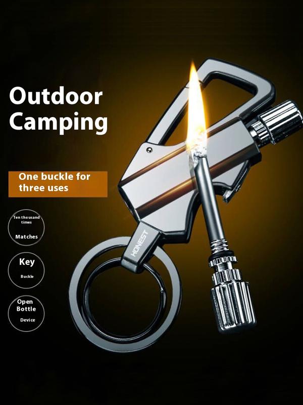 Permanent Match Infinity Lighter with Multitool Keychain Bottle Opener,