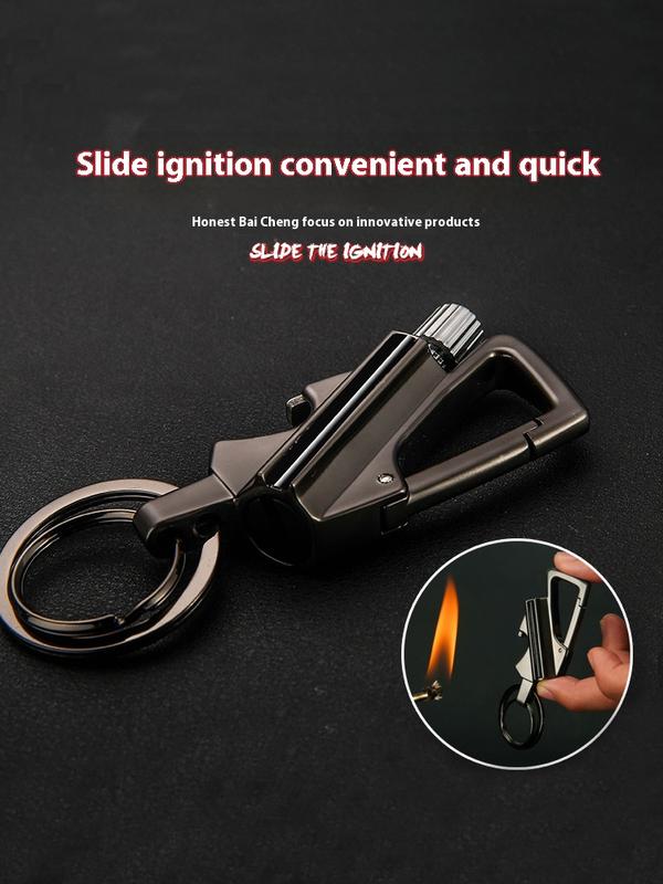 Permanent Match Infinity Lighter with Multitool Keychain Bottle Opener,