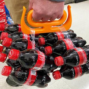 (2-pack) Grocery Bag Carrier Handle Holder - Multi Purpose - Carry Shopping Bags Paint Cans Propane Tanks 5-gallon Buckets Dry Cleaning and More - Durable Heavy Duty 100 lbs per Grip