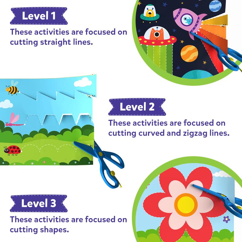 Art & Craft Activity, Practice Scissor Skills,  Girls & Boys Ages 3 to 7 paper crafts