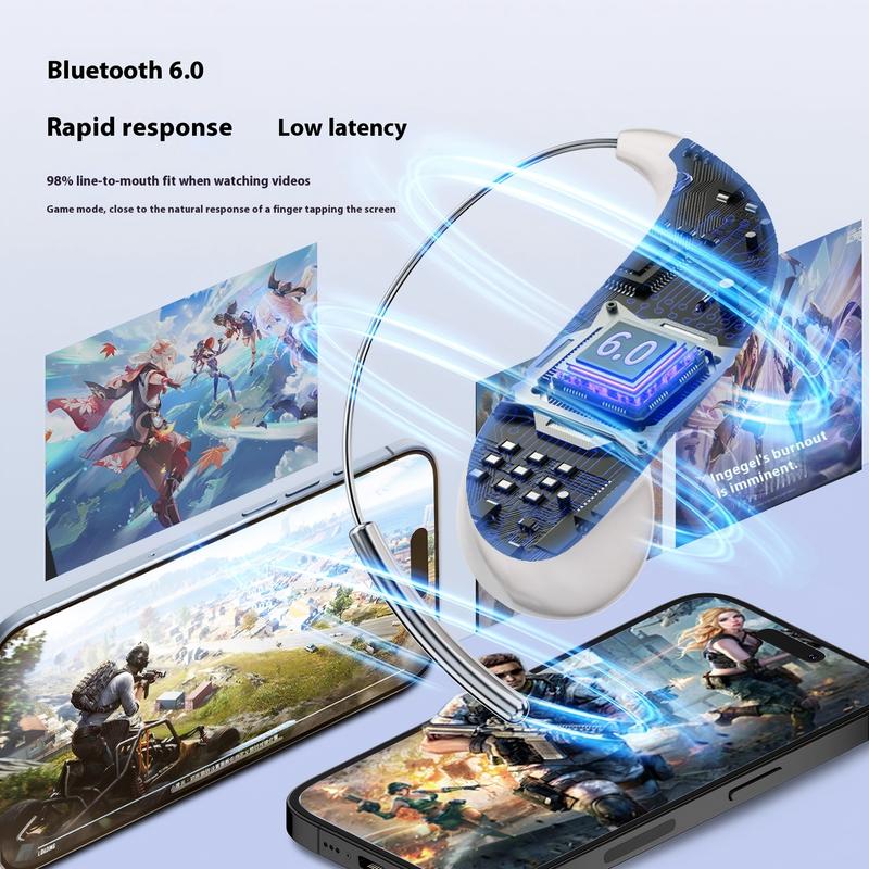 Monster Bluetooth Earbuds with Comfortable Ear Hooks, Bluetooth 6.0, Dual-Fold Design, Noise Isolation, 145H Playtime, IPX5 Waterproof and Sweatproof Outdoorfun Audio headphones bluetooth audifonos bluetooth traveling gadgets headphones bluetooth.