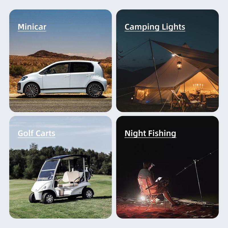 Car Battery Jump Starter Cable, 12awg 5.9ft Length Car Powerbank Jumper Cable with Adapter, Suitable for 18v & 20v Dcb Battery