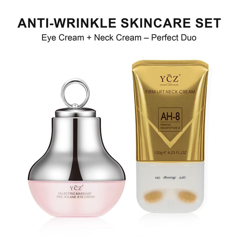 YCZ Neck-Eye Care Tightening & Revitalizing Set - Smooth of Fine Lines, Eye & Neck Treatment, Moisturizer for Enhanced Skin Health - Hydrating Gentle Skincare