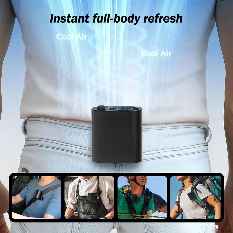 JOYTUTUS Car Clip On Fan with LED Display - 360° Rotation, 100 Speeds Adjustable,