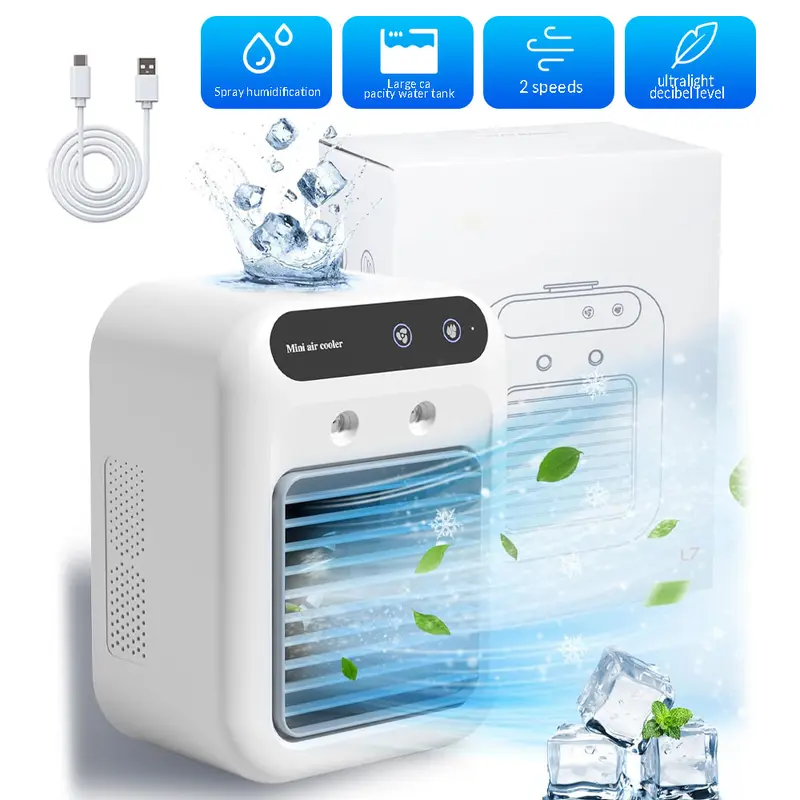 Portable Air Conditioners, 3-In-1 Cooling Fan with 2-Speed Mist Fan,
