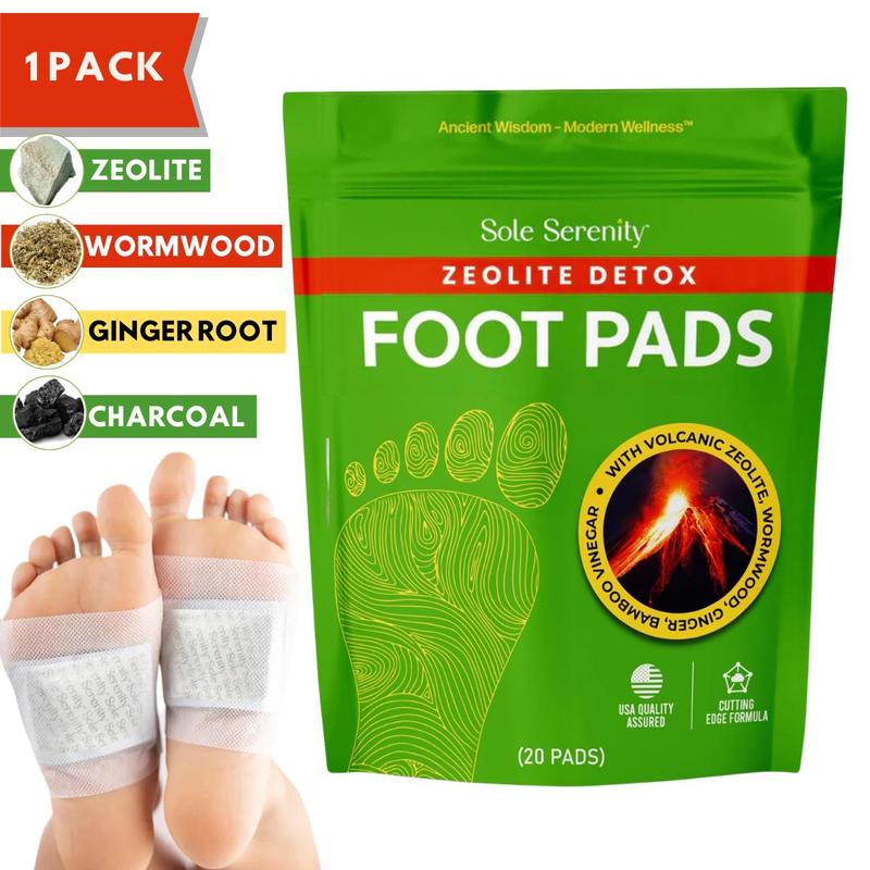Sole Serenity Zeolite and Ashwagandha Good Night Sleep Detox Foot Pads with Magnesium Glycinate, Valerian Root, Lavender, GABA - Restorative Natural Wellness Adaptogens & Mineral Solution