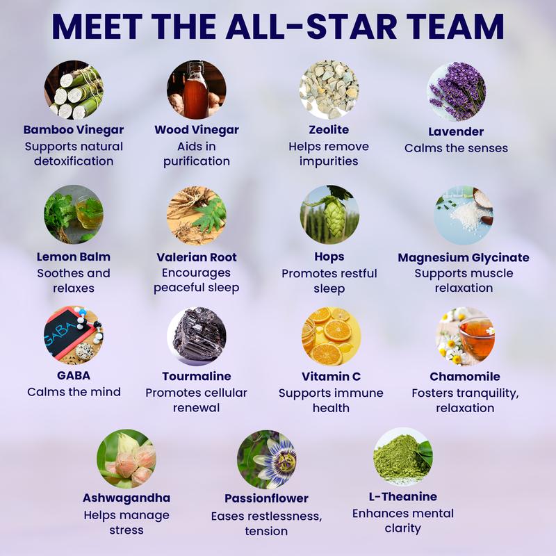 Sole Serenity Zeolite and Ashwagandha Good Night Sleep Detox Foot Pads with Magnesium Glycinate, Valerian Root, Lavender, GABA - Restorative Natural Wellness Adaptogens & Mineral Solution