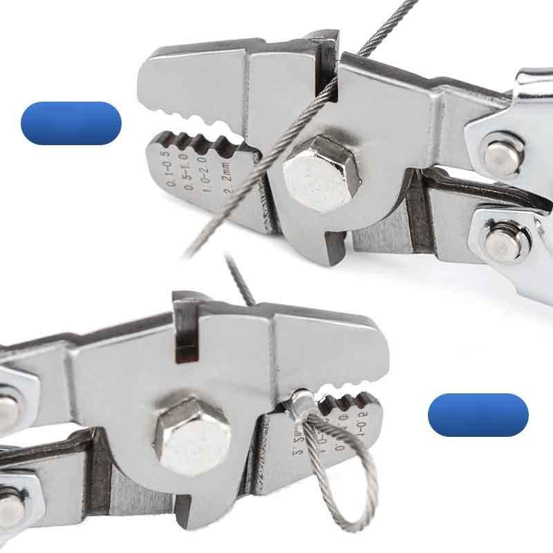 Wire Leader Rope Hand Crimping Pliers Tools Set for Copper and Aluminum Oval Sleeves and Stop Sleeves