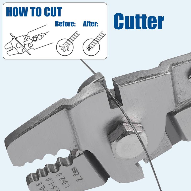 Wire Leader Rope Hand Crimping Pliers Tools Set for Copper and Aluminum Oval Sleeves and Stop Sleeves