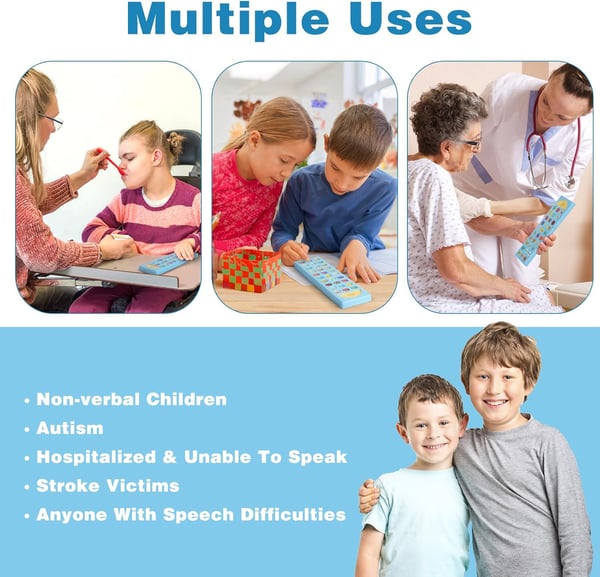 AAC Device for Autism,Non Verbal Communication Tools for Speech Therapy & Stroke Rehab