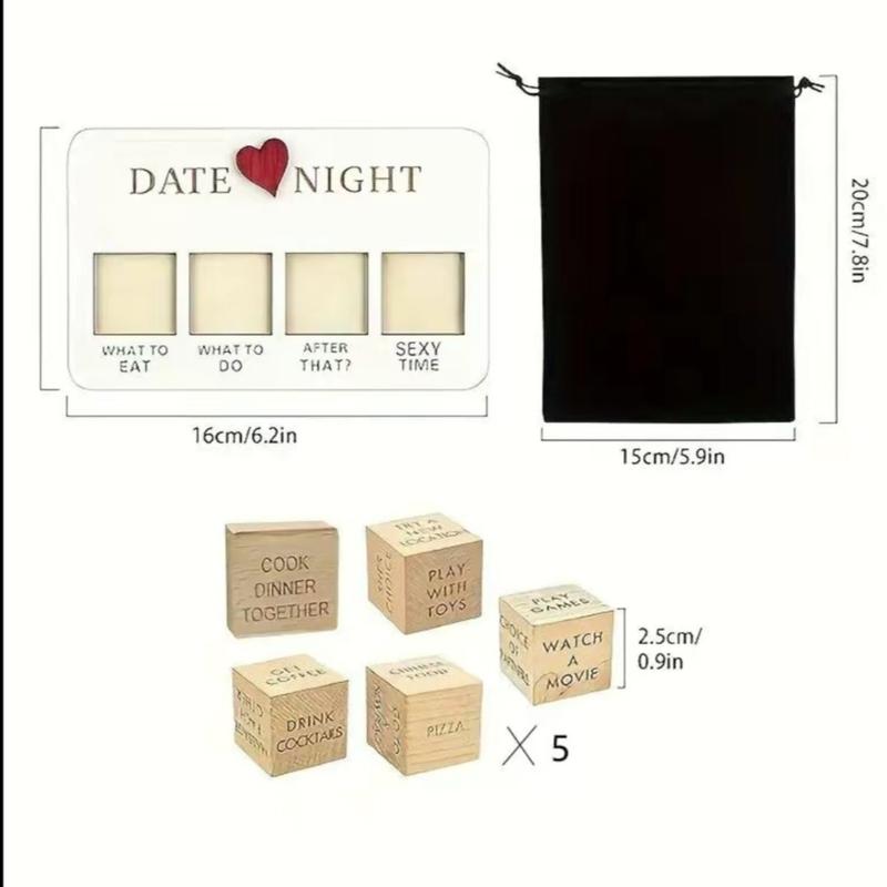 Wooden Date Night Decision Dice