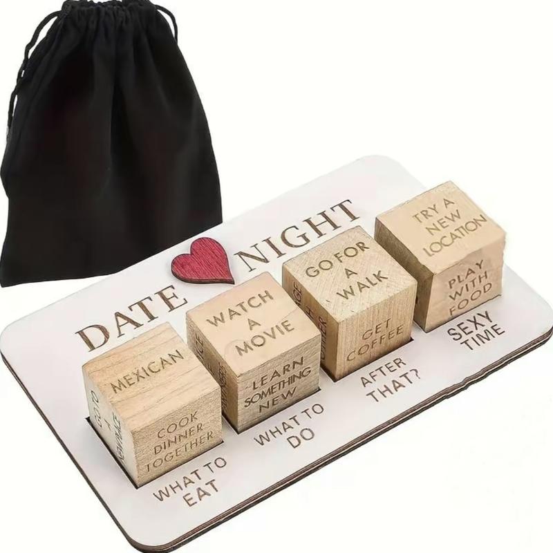 Wooden Date Night Decision Dice