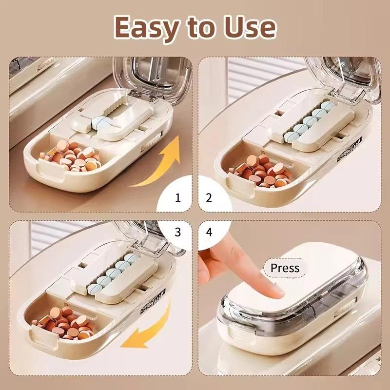 2PCS Pill Cutter Splitter for Cutting Multiple Pills,