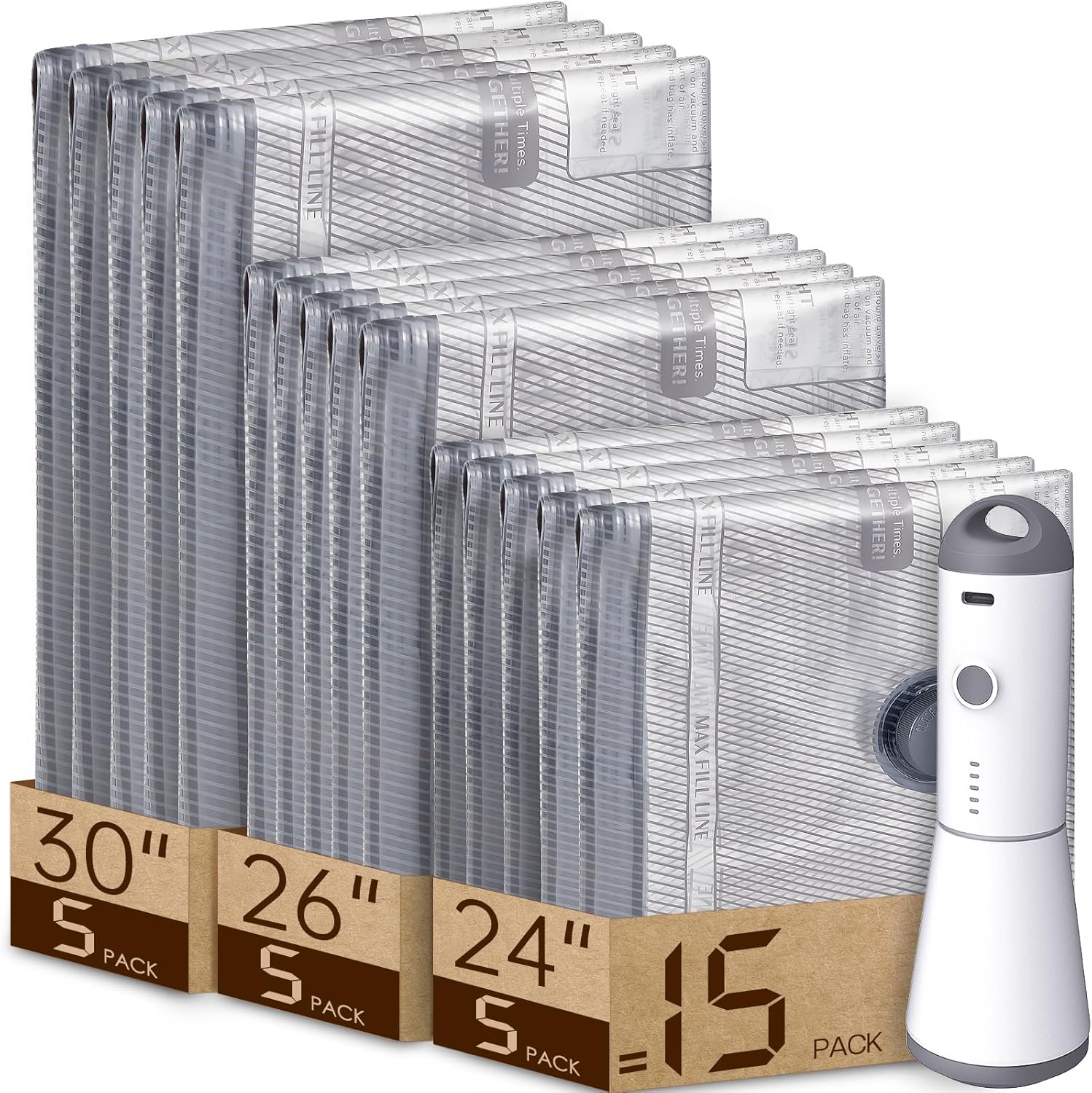 Vacbird X7 Cordless Travel Vacuum Bag Set