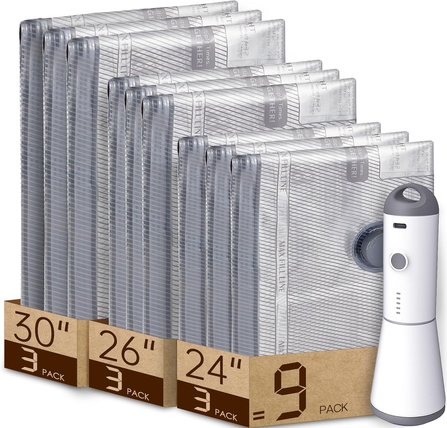 Vacbird X7 Cordless Travel Vacuum Bag Set
