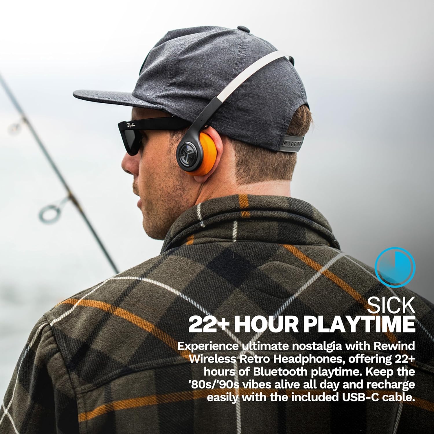 JLab Rewind 2 Wireless Retro Headphones