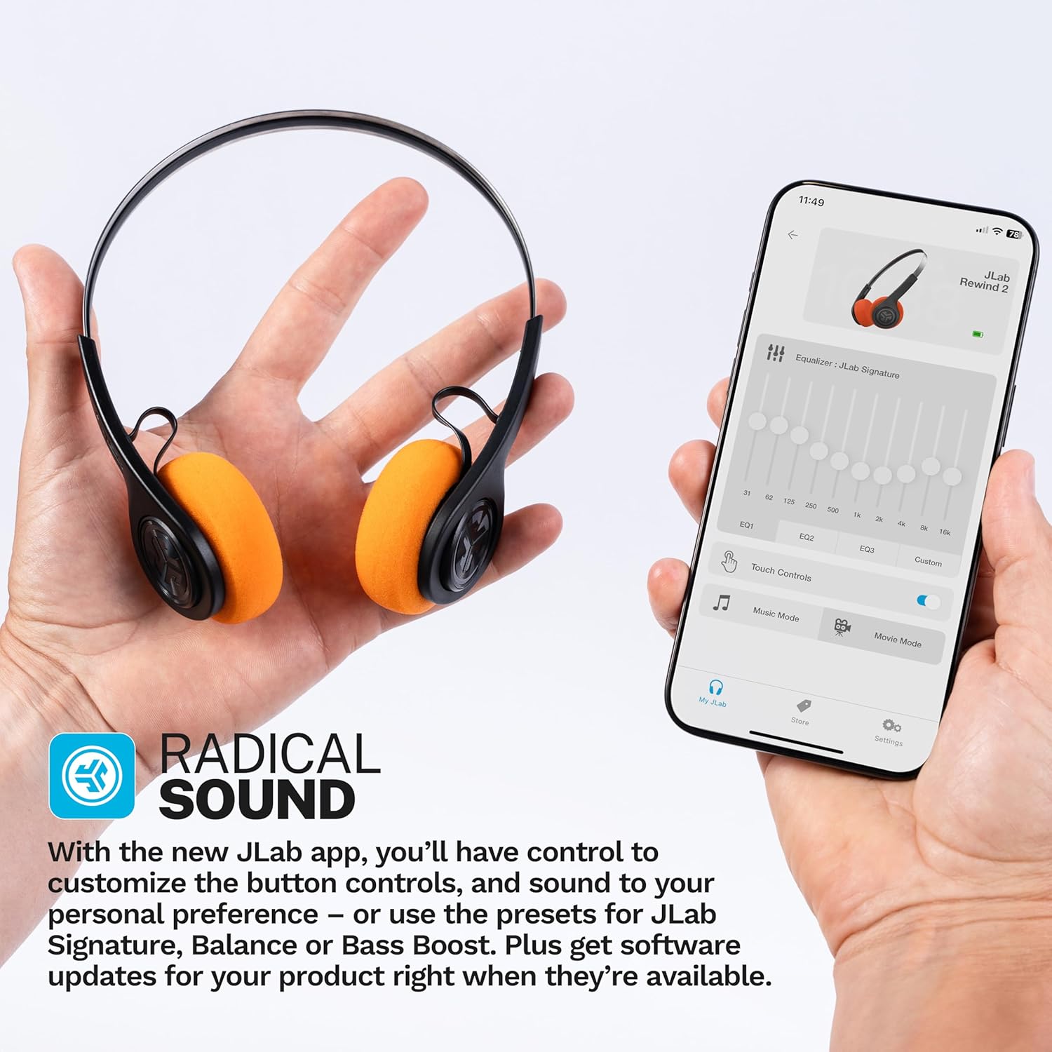 JLab Rewind 2 Wireless Retro Headphones