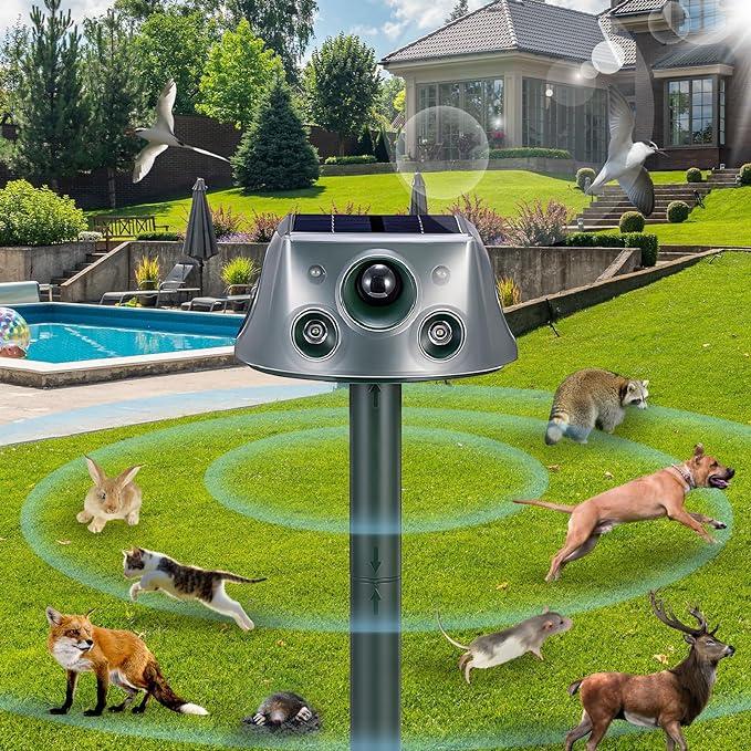 Ultrasonic Solar Animal Repeller