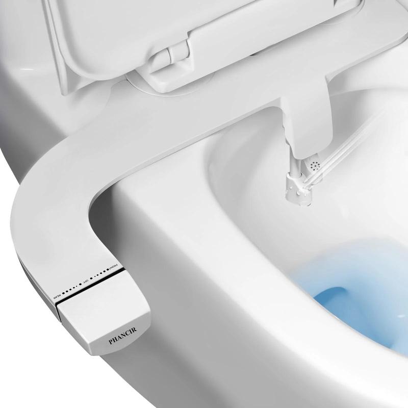 Ultra-Slim Bidet Attachment for Toilet, Dual Nozzle with Self Cleaning Attachment