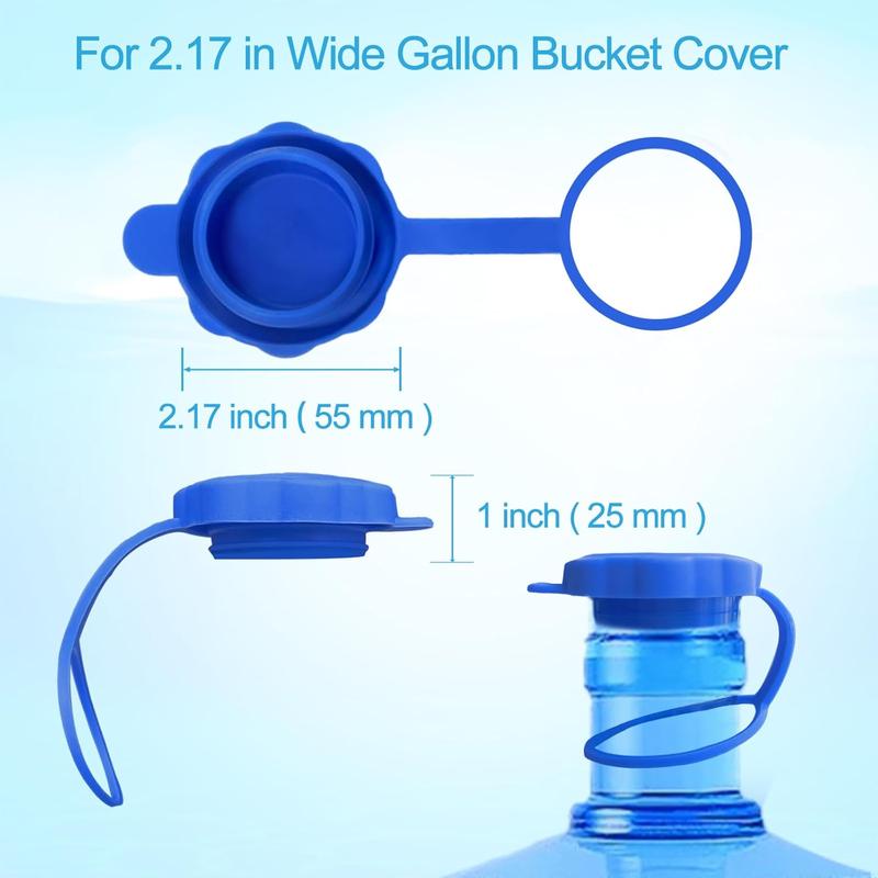 5 PCS 3 & 5 Gallon Water Jug Cap, Upgrade Reusable Replacement Caps, Non Spill Lids for 55mm Water Bottle