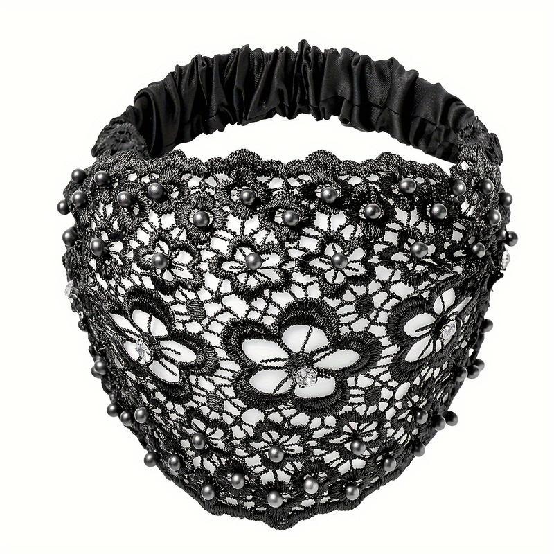 3pcs Set Boho-chic Crystal & Pearl Embellished Wide Headbands for Women – Luxury Hair Accessories, Ideal for Weddings, Vacations & Daily Styling